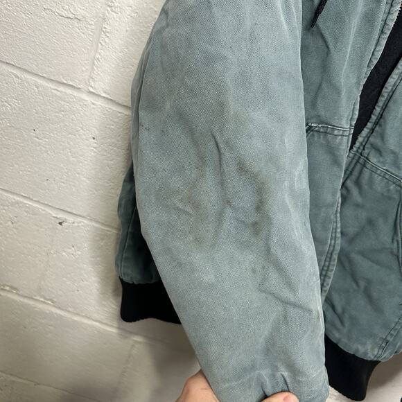 Vintage Polar King Key Canvas Quilted Hooded Jacket “Green” - Picture 3 of 9